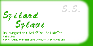 szilard szlavi business card